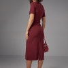 Силуетна сукня міді з драпіруванням  lx-10541835