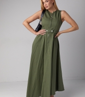 Сукня максі з блискавкою та асиметричним подолом