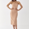 Приталена сукня міді на бретелях  lx-10632520