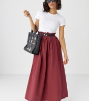 Жіноча довга сукня з поясом