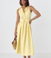 Бавовняна сукня з комірцем