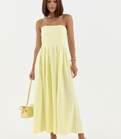 Сукня зі складками без бретелей