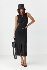 Сукня в рубчик з декоративними прикрасами Сукня в рубчик з декоративними прикрасами