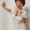 Мінісукня в горох з витонченим вирізом  lx-10744319