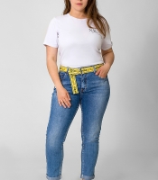 Джинсы женские джинсовые slim fit узкие с высокой посадкой весенние осенние зимние