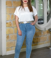Джинсы женские skinny узкие с высокой посадкой демисезонные зимние