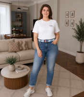 Джинсы женские джинсовые slim fit узкие с высокой посадкой демисезонные зимние