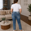 Джинсы женские джинсовые slim fit узкие с высокой посадкой демисезонные зимние  M-2973-NP1-058