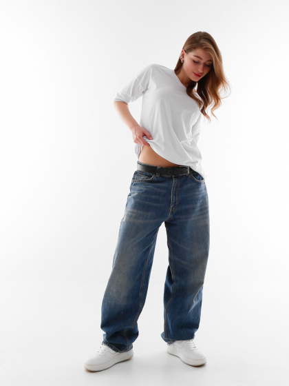Женская хлопковая футболка Standart oversize 57788