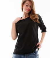 Женская хлопковая футболка Standart oversize 57787