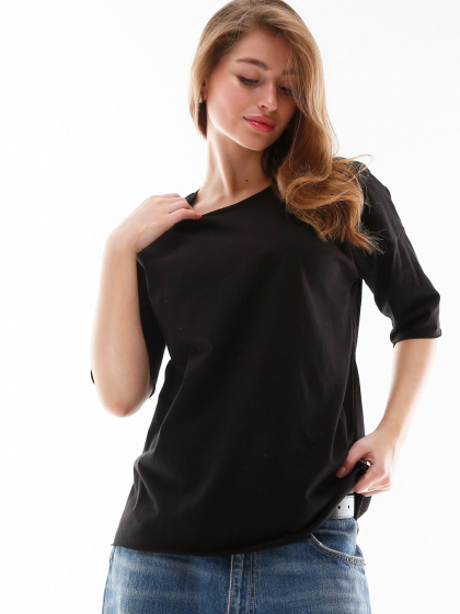 Женская хлопковая футболка Standart oversize 57787