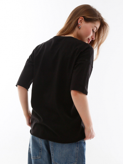 Женская хлопковая футболка Standart oversize 57787