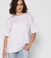 Женская белая футболка Standart oversize из 100% хлопка 57796