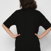 Женская черная футболка Standart oversize из 100% хлопка 57797  xp-1030