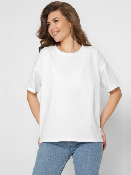 Футболка женская хлопковая Standart oversize CRC -237-3 57822