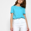 Женская бирюзовая однотонная футболка 57801 xp-1035 Женская бирюзовая однотонная футболка 57801 xp-1035