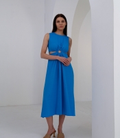 Сарафан миди с вырезами и декоративным кольцом 55960