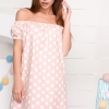 Хлопковое розовое платье в горошек 26534 xp-1094 Хлопковое розовое платье в горошек 26534 xp-1094
