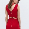 Красное платье-футляр с вырезами на спине 32671 xp-1147 Красное платье-футляр с вырезами на спине 32671 xp-1147