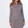 Велюровое серое платье-рубашка на пуговицах 34676 xp-1188 Велюровое серое платье-рубашка на пуговицах 34676 xp-1188