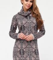 Теплое трикотажное платье 34764