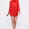 Комбинированное мини платье красного цвета 35073 xp-1204 Комбинированное мини платье красного цвета 35073 xp-1204