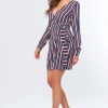 Мини-платье на запах в вертикальную полоску 35304 xp-1215 Мини-платье на запах в вертикальную полоску 35304 xp-1215