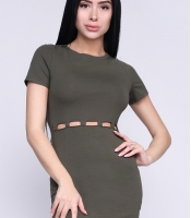 Платье мини цвета хаки 35755 Платье мини цвета хаки 35755