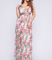 Цветочное платье-макси 35777