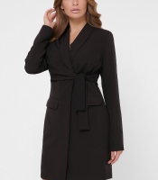 Черное платье-пиджак на запАх 36111