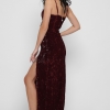 Элегантное платье в пайетках с глубокими разрезами 36348  xp-1273