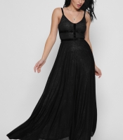 Изысканное черное платье макси 36389