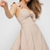 Короткое однотонное бежевое платье 36982 xp-1288 Короткое однотонное бежевое платье 36982 xp-1288
