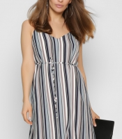 Свободное платье майка в полоску 36934