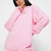 Спортивное розовое платье худи 38122  xp-1301