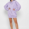 Спортивное сиреневое платье худи 38121  xp-1302