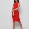 Стильное красное мини платье на кулисе 44980  xp-1314