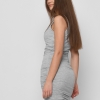 Облегающее серое платье на кулисе 44981  xp-1315