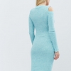 Бирюзовое платье миди с разрезами на плечах 32341  xp-1360