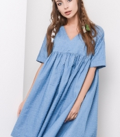 Летнее платье оверсайз из денима 26125