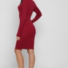 Трикотажное бордовое платье 38705  xp-1418