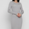 Трикотажное серое платье 38707  xp-1419