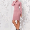 Мини платье с высоким воротником розового цвета 28682  xp-1437
