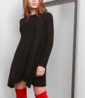 Черное свободное мини-платье 28823