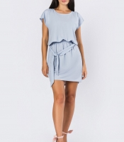Легкое голубое платье мини 33901