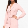 Розовое платье-пиджак с поясом 34120 xp-1462 Розовое платье-пиджак с поясом 34120 xp-1462