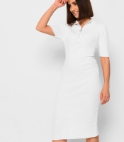 Белое платье лапша на молнии 43058 Белое платье лапша на молнии 43058