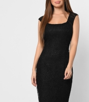 Праздничное платье-футляр с кружевом 36378