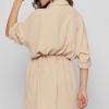 Бежевое изящное платье на кулисе 37402  xp-1516