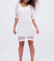 Белое платье из сетки 32629 Белое платье из сетки 32629